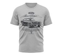 Ford Mustang 1964 - Maglietta vintage da uomo, grigio., S