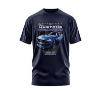 Ford Mustang 2025 Coyote Gen.4 Dark Horse Ltd Edition - Maglietta da uomo, Blu oltremare, L