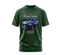 Ford Mustang 2025 Coyote Gen.4 Dark Horse Ltd Edition - Maglietta da uomo, verde, M