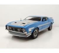 Sunstar 3628 Ford 1971 Mustang Boss 351 Grabber Blue/Silver 1:18 Diecast Nuovo