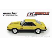Ford Mustang Cobra Fastback 1979 Giallo 1:64 Scala Greenlight 13370C