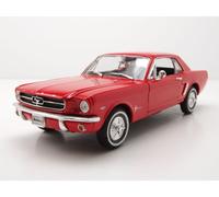 Ford MUSTANG Coupè 1964 1/2 Rosso Modellino Auto 1:24 Welly