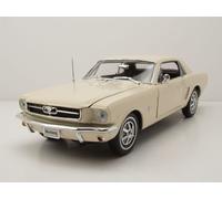 Ford MUSTANG Coupè 1964, 5 Modellino Auto Bianca 1:18 Welly