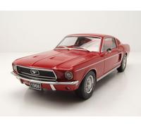 Ford MUSTANG Gt Fastback 1968 Rosso Modellino Auto 1:18 KK Scale