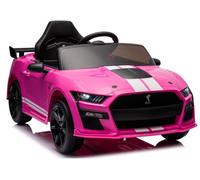 Ford MUSTANG GT500 Shelby Auto Elettrica per Bambini Eva Ruote Similpelle LED RC