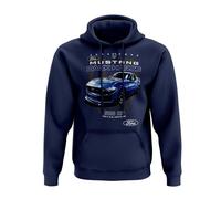 Ford Mustang Ltd Edition 2025 - Felpa con cappuccio Coyote Gen.4 Dark Horse, Blu oltremare, XL