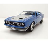 Ford Mustang Mach 1 MCACN 1971 Blu Modellino Auto 1:18 Auto World