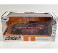 Ford MUSTANG Scuro Cavallo 2024 Rosso Big Tempo Muscolo 1:24 Scala Jada 35277