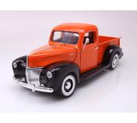 Ford Pick Up 1940 Arancione Nero Modellino 1:18 MotorMax