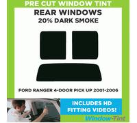Ford Ranger 4 Porte Pick-Up 2001-06 Kit Pellicola Oscurante 20% Scuro Poster.