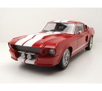 Ford Shelby MUSTANG GT500 1967 Rosso Bianco Modellino Auto 1:12 KK Scale
