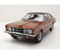 Ford Taunus Gxl Coupè 1971 Braun Metallico Nero Opaco Modellino 1:18 KK Scale
