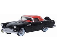 Ford Thunderbird 1956 Corvo Nero Fiesta Rosso 1:87 Scala Oxford Diecast