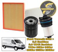 Ford Transit 2.0cc EcoBlu Kit Tagliando 4 Filtri Aria Olio Abitacolo Gasolio