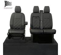 Ford Transit Custom Anteriore Seat Cover Similpelle (2013-2023) Nero 237