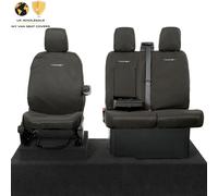 Ford Transit Furgone MK8 Ricamato Copri Sedili Anteriori (2014 Su) Nero 120