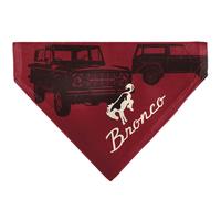 Ford Vintage Bronco Logo and Silhouette Red Black White Slip On Collar Bandana O