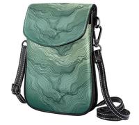 FORDAIIDV Piccola borsa a tracolla da donna per telefono, leggera, da viaggio, borsa a tracolla con tracolla regolabile, mappa della linea topografica