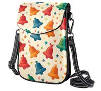 FORDAIIDV Piccola borsa a tracolla per telefono da donna, leggera, borsa a tracolla con tracolla regolabile - Campana colorata