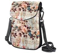 FORDAIIDV Piccola borsa a tracolla per telefono da donna, leggera, da viaggio, con tracolla regolabile, musicale con melodia e fiori