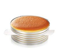 Fore Regolabile Torta Inossidabile Anello Taglierina, Anello Per Affettare Le Torte, Affettatrice per torta regolabile a 6 strati, ideale per preparare torte, pane