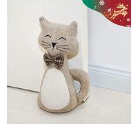 Forecronic Fermaporta carino fermaporta decorativo per casa e ufficio, fermaporta interna pesata a forma di animale fermaporta decorativo in tessuto - gatto