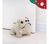 Forecronic Fermaporta carino fermaporta decorativo per casa e ufficio, fermaporta interna pesata a forma di animale fermaporta decorativo in tessuto - Bulldog