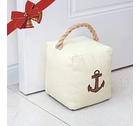 Forecronic Fermaporta decorativo per interni, 1,5 kg, design nautico, 12,7 x 15,2 cm, beige