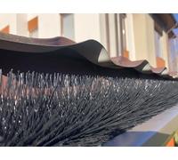 Forega - Spazzola per Grondaia e Pannelli Solari 48m, Ø6 cm x 4m | Protezione da Foglie e Animali | Facile da Installare | Compatibile con Grondaie Standard | Nero