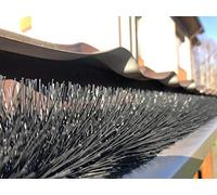 Forega - Spazzole per Grondaia Ø12 cm, 24m (20x120 cm) | Filo Inossidabile con Ganci | Protezione da Foglie | Resistente e Facile da Installare