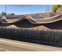 Forega - Spazzole per Grondaia e Pannelli Solari Ø10 cm, 30m (25x120 cm) | Plastica Resistente ai Raggi UV | Protezione da Foglie e Martore | Adatte a Grondaie Standard