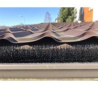 Forega - Spazzole per Grondaia e Pannelli Solari Ø15 cm, 23m (20x115 cm) | Resistente ai Raggi UV | Protezione da Foglie e Martore | Facili da Installare