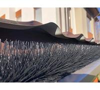 Forega - Spazzole per Grondaia e Pannelli Solari Ø8 cm, 35m (35x100 cm) | Protezione da Foglie e Detriti | Facili da Installare | Materiale Resistente