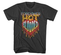 Foreigner Hot Blooded T-Shirt Manica Corta Uomo Maglia Crew Neck Smoke