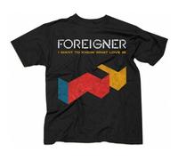 Foreigner I Want To Know What Love È Classico Rock Pop Musica Fascia T Shirt