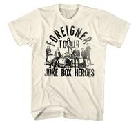 Foreigner Juke Box Heroes T-Shirt Manica Corta Uomo Maglia Cotone