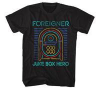 Foreigner - Juke Scatola Eroe - American Classici - Solido Nero Adulto Corto