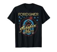 Foreigner Retro Jukebox Hero with Stars Vintage Band Maglietta