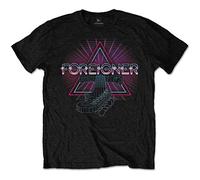 Foreigner - T-Shirt # M Black Unisex # Neon Guitar