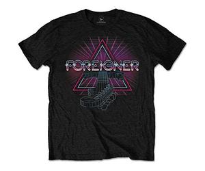 Foreigner - T-Shirt # M Black Unisex # Neon Guitar