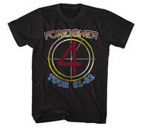 Foreigner - Tour 81 82 - American Classics - T-Shirt Nera Unisex Manica Corta