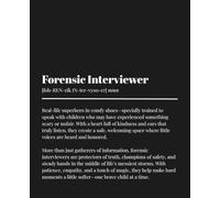 Forensic Interviewer Definition Notebook Black - 7.5” x 9.25” | 120 Pages, Wide Ruled | Appreciation Gift for Forensic Interviewers | Heartfelt Professional Definition Cover | Office Gift