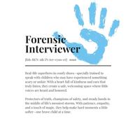 Forensic Interviewer Definition Notebook With Handprints - 7.5” x 9.25” | 120 Pages, Wide Ruled | Appreciation Gift for Forensic Interviewers | Heartfelt Professional Definition Cover | Office Gift