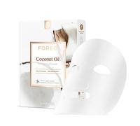 FOREO Coconut Oil, maschera in tessuto per pelle disidratata, 2 mod. di applicazione, confezione da 3, nutriente, olio di cocco e acqua di cocco, naturale e cruelty free, per dispositivi UFO