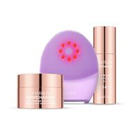 FOREO Firm & Clean Set - LUNA 4 Plus + Siero 2.0 + Maschera Notte | Spazzola Viso, Vicino Infrarosso, LED Rosso, Microcorrente, Massaggiatore Viso, Siero Conduttivo, Maschera Notte, Rassodante