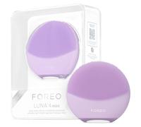 FOREO LUNA 4 mini, spazzola detergente viso, Massaggio viso, Favorisce l'assorbimento delle formule di skincare, Spazzola viso da viaggio, Per tutti i tipi di pelle, Lavander