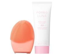 FOREO LUNA 4 Spazzola pulizia viso + Detergente Micro-Foam 2.0 100 ml Set | spazzola pulizia viso, spazzola silicone, detergente viso, detergente schiumogeno, pelle sensibile, esfoliazione delicata