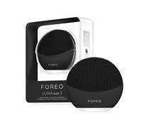 FOREO LUNA mini 3 Spazzola pulizia viso - Compatto - Massaggio viso hi-tech, silicone ultraigienico - Pulizia semplice - Detergente viso hi-tech - Collegabile tramite app - Midnight
