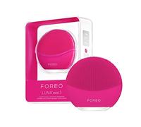 FOREO LUNA mini 3 Spazzola pulizia viso - Compatto - Massaggio viso hi-tech, silicone ultraigienico - Pulizia semplice - Detergente viso hi-tech - Collegabile tramite app - Fuchsia