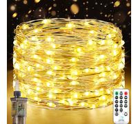 Forepin Catena Luminosa, 18M 150LED Luci Stringa LED con Spina 8 Modalità Lucine LED Decorative Catena di Luci Impermeabile per Esterno Interno, Adatto a Giardino, Feste, Natale Ghirlanda Luminosa